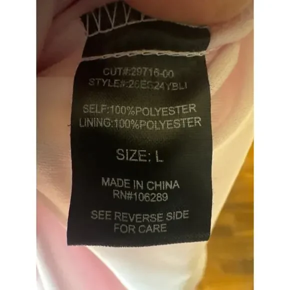 Trixxi White Strawberry Floral Puff Sleeve Dress Women’s Size Large Cottagecore - Picture 8 of 8